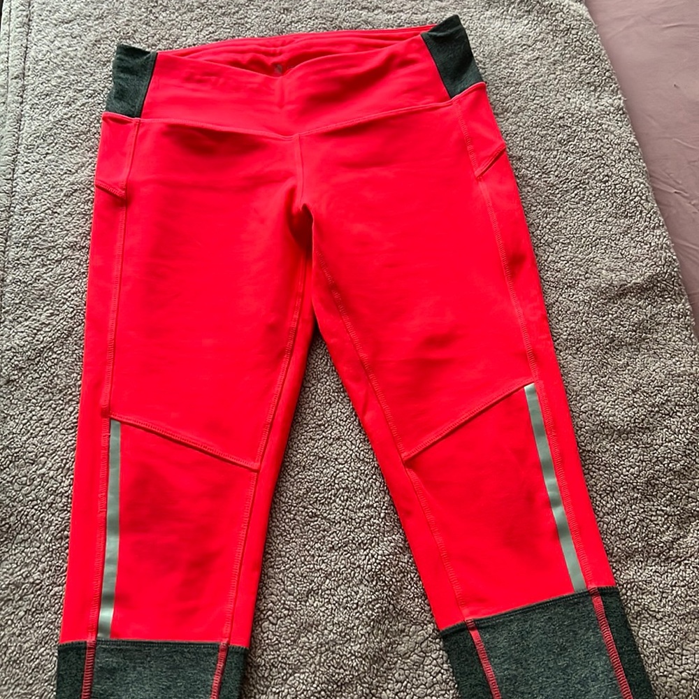 Coral with Gray details workout pants